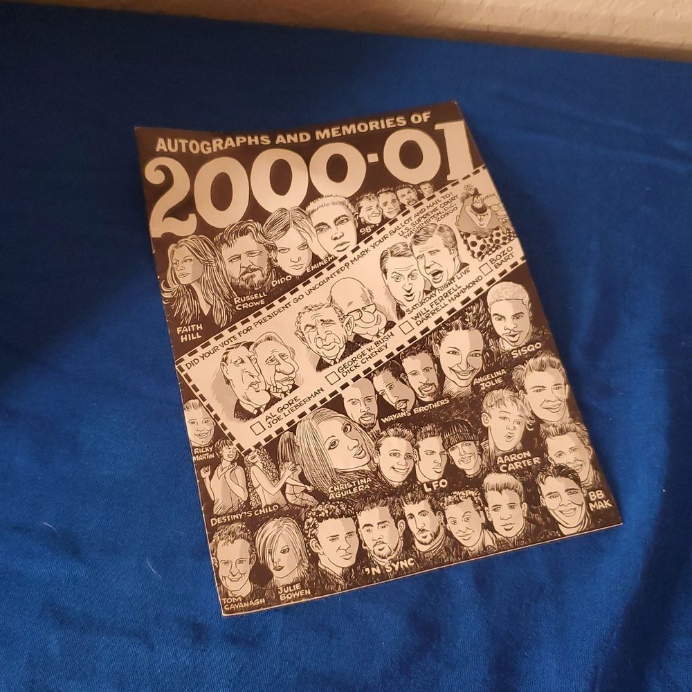 Vintage 2000-2001 Pop Culture Yearbook Insert Memorabilia Eminem Y2K Nostalgia